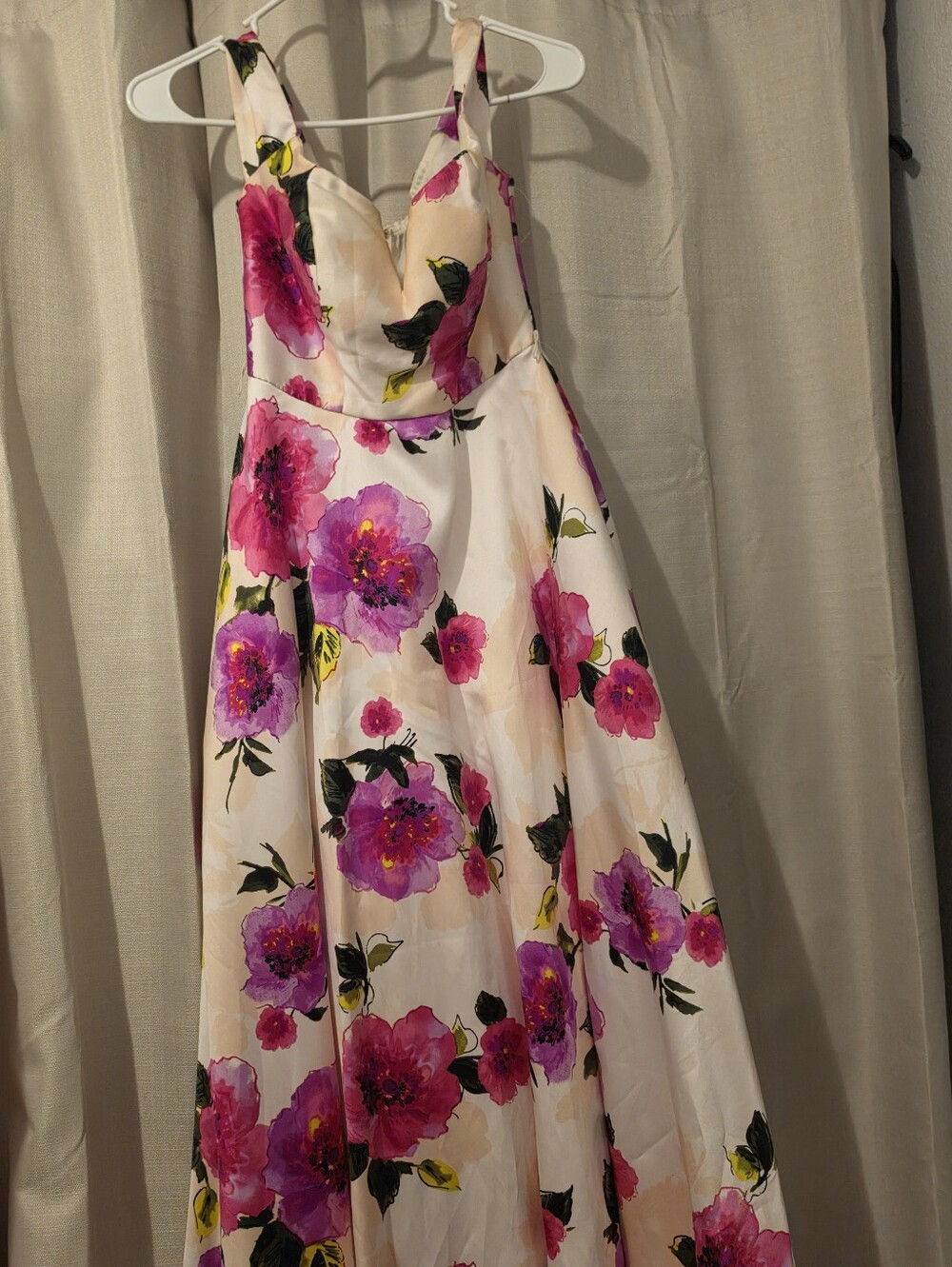 City Studio Pink Floral Off The Shoulder Prom Dress